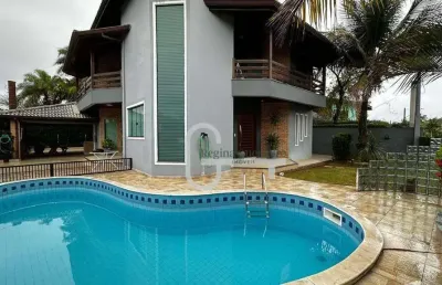 Casa com 4 dormitórios à venda, 447 m² por r$ 2.500.000,00 - bougainvillee i - peruíbe/sp