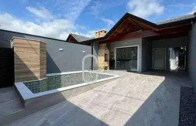 Casa com 3 dormitórios à venda, 90 m² por r$ 490.000,00 - parque d'aville residencial - peruíbe/sp