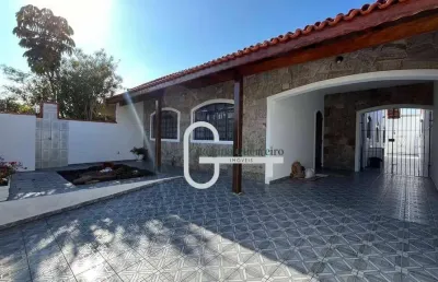 Casa com 3 dormitórios à venda, 124 m² por r$ 650.000,00 - balneário três marias - peruíbe/sp