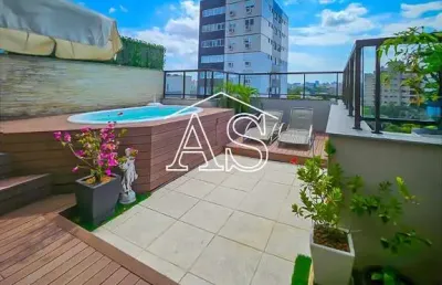 Cobertura com 3 quartos à venda na rua vicente da fontoura, 2095, petrópolis, porto alegre, 208 m2 por r$ 1.850.000