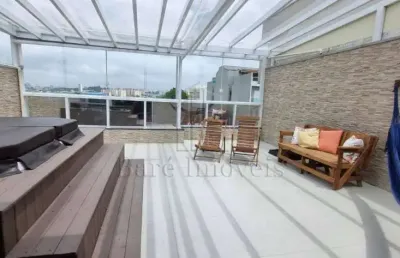 Cobertura 128m² 2 quartos 2 suítes no valparaíso - santo andré