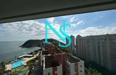 Alto padrão para locação em guarujá, mar e céu, 2 dormitórios, 2 suítes, 3 banheiros, 2 vagas