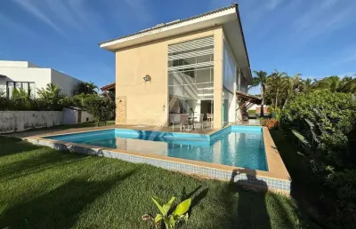 Casa em condomínio para locação em camaçari, busca vida, 4 dormitórios, 4 suítes, 7 banheiros, 4 vagas
