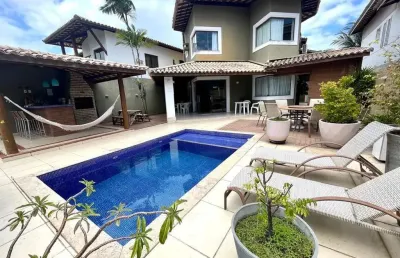 Casa em condomínio para venda em lauro de freitas, centro, 4 dormitórios, 3 suítes, 5 banheiros, 2 vagas