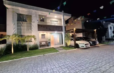 Casa em condomínio para venda em lauro de freitas, buraquinho, 4 dormitórios, 4 suítes, 5 banheiros, 2 vagas