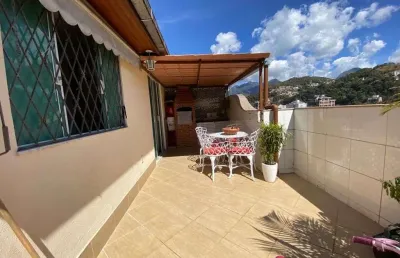 Cobertura com 2 dormitórios à venda, 112 m² por r$ 690.000,00 - várzea - teresópolis/rj