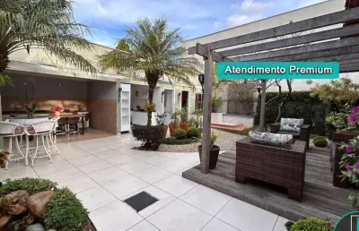 Casa à venda no capão da imbuia com 4 quartos 4 vagas de garagem área gourmet e jardim com deck e lago artificial com 400m² por r$1.270,000,00