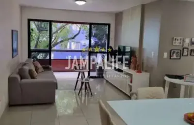 Apartamento na quadra da praia com 3 dormitórios, 123m², por r$790.000,00 - cabo branco, joão pessoa/pb