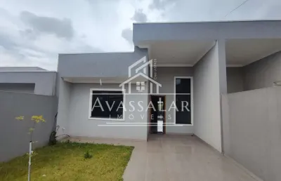 Casa com 3 quartos, e área gourmet no bairro iguaçu, fazenda rio grande - pr