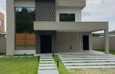Casa em condomínio para venda em camaçari, alphaville (abrantes), 4 dormitórios, 4 suítes, 5 banheiros, 4 vagas