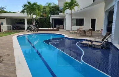 Casa em condomínio para venda em camaçari, alphaville (abrantes), 4 dormitórios, 4 suítes, 5 banheiros, 4 vagas