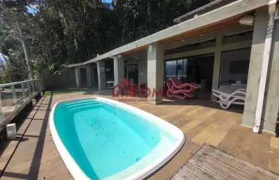 Casa com 5 quartos à venda na estrada professor joaquim lauro monte claro neto, itaguá, ubatuba, 310 m2 por r$ 2.500.000