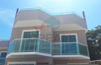 Casa para venda em rio das ostras, extensao novo rio das ostras, 2 dormitórios, 2 suítes, 4 banheiros, 1 vaga