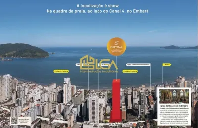 Apartamento com 2 quartos à venda na Avenida Doutor Epitácio Pessoa, 186, Embaré, Santos