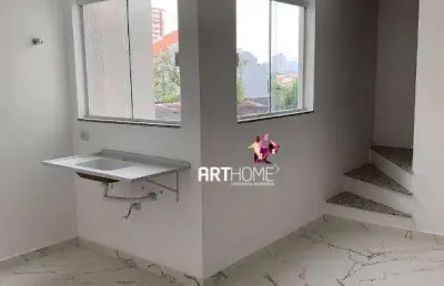 Cobertura à venda, 2 quartos, 1 suíte, 2 vagas, santa maria - santo andré/sp
