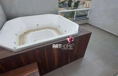 Locação - cobertura com 124 m² vila scarpelli santo andré