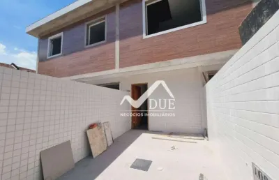 Casa sobreposta alta com 2 suíes e área gourmet à venda, 80 m² por r$ 695.000 - vila belmiro - santos/sp