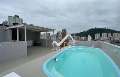 Cobertura com 3 dormitórios à venda, 177 m² por r$ 1.500.000 - campo grande - santos/sp