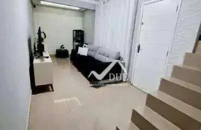 Sobrado à venda, 90 m² por r$ 380.000,00 - caneleira - santos/sp