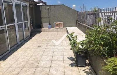 Cobertura com 3 dormitórios à venda, 215 m² por r$ 800.000,00 - boqueirão - santos/sp
