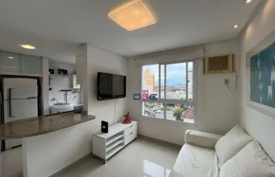 Apartamento porteira fechada com 1 dormitório à venda, 37 m² por r$ 400.000 - boqueirão - santos/sp