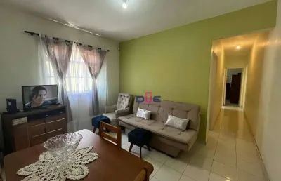 Apartamento com 2 dormitórios, em predinho na rua carlos  gomes, 1° andar lateral, à venda, 75 m² por r$ 350.000 - marapé - santos/sp