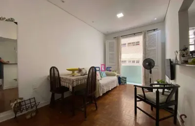 Apartamento com 2 dormitórios com varanda  a 1 quadra da praia, elevador  à venda, 79 m² por r$ 403.000,00- boqueirão - santos/sp