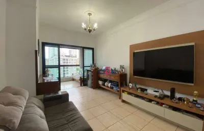 Apartamento com 2 dormitórios sendo 1 suíte, vaga demarcada, andar alto de frente. à venda, 107 m² por r$ 750.000 - campo grande - santos/sp