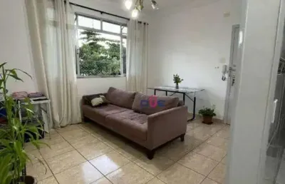 Apartamento com 2 dormitórios, 2 andar sem elevador esquina com canal 1  à venda, 66 m² por r$ 300.000 - marapé - santos/sp