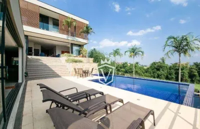 Casa com 5 suítes à venda, 640 m² por r$ 6.500.000 - serra azul - itupeva/sp