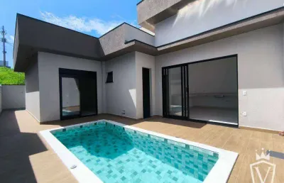Casa térrea com 03 suítes e piscina a venda, condominio gran ville-itupeva -sp