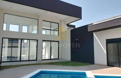 Casa terrea de alto padrao no condominio mont blanc - modernidade e conforto em 770m2