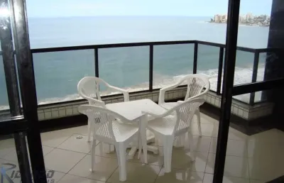 Apartamento 4 quartos, à venda, sendo 2 suítes, frente mar (meio) da praia do morro - guarapari es