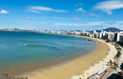 Apartamento 4 suítes  à venda de frente mar da praia do morro, guarapari - es