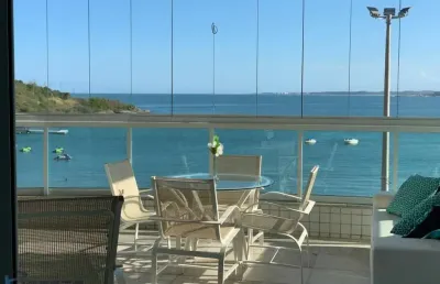 Apartamento 4 quartos à venda de frente para o mar da praia do morro, guarapari es (lazer completo)