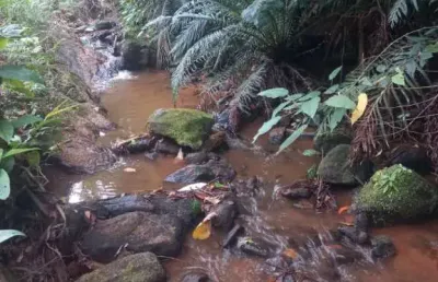 Chácara à venda com 6579 m² em todos os santos com córrego na divisa - guarapari es
