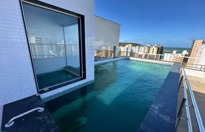 Apartamento 2 quartos à venda com vista mar da praia do morro, lazer completo na cobertura.