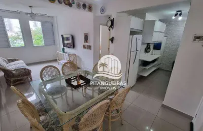 Apartamento com 1 dormitório à venda, 55 m²- pitangueiras - guarujá/sp