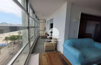 Apartamento com 4 dormitórios, 220 m² - pitangueiras - guarujá/sp