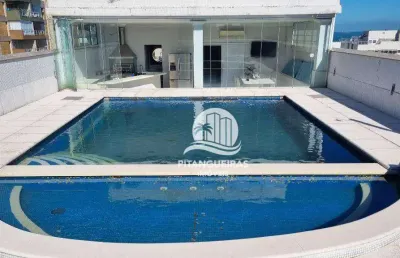 Cobertura com 5 dormitórios à venda, 360 m² - pitangueiras - guarujá/sp