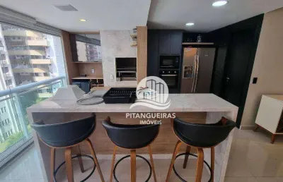Apartamento com 3 dormitórios à venda, 109 m² - pitangueiras - guarujá/sp