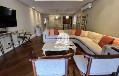 Apartamento com 3 dormitórios à venda, 182 m² - pitangueiras - guarujá/sp