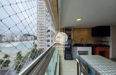 Apartamento com 3 dormitórios para alugar, 117 m² na praia das  astúrias - guarujá/sp