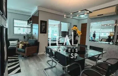 Apartamento com 3 dormitórios à venda, 137 m² por r$ 1.850.000,00 - jardim astúrias - guarujá/sp