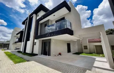 Casa em condomínio fechado com 3 quartos à venda na rua jorge de poli, 113, xaxim, curitiba, 140 m2 por r$ 850.000