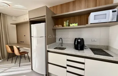 Kitnet / stúdio para alugar na rua santo agostinho, 86, cajuru, curitiba, 19 m2 por r$ 1.800