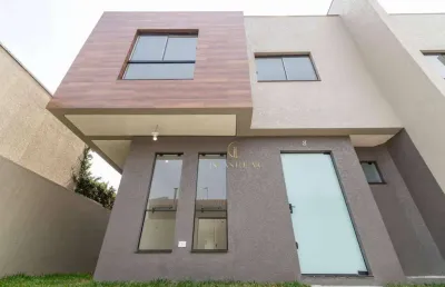 Sobrado tríplex em condomínio no uberaba – 110m², 3 dormitórios (01 suíte), terraço com área gourmet e 2 vagas | r$ 679.000