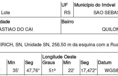 Oportunidade única em sao sebastiao do cai - rs | tipo: terreno | negociação: venda direta online  | situação: imóvel