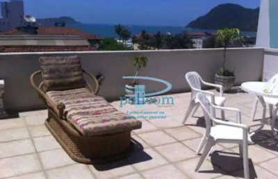 Cobertura com 4 dormitórios - venda por r$ 1.300.000,00 ou aluguel por r$ 8.554,00/mês - jardim las palmas - guarujá/sp