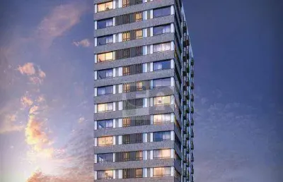 Apartamento de 2 dorm. c/ suite e box duplo no condomínio tom, menino deus, porto alegre-rs.